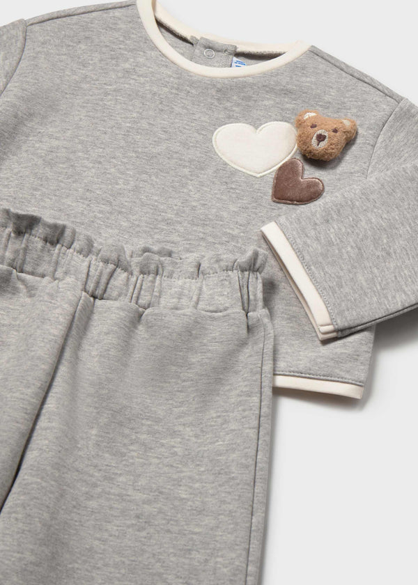 Completo pantalone e maglione ricamato bimba - Vigore