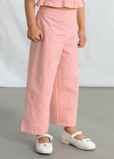 Completo pantalone e top arricciato bambina