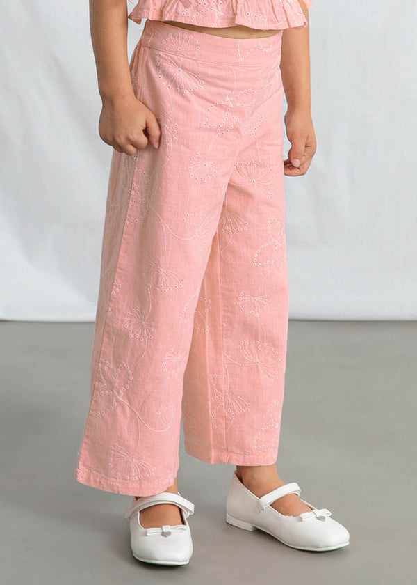 Completo pantalone e top arricciato bambina