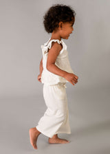 Completo pantalone e top crochet neonata