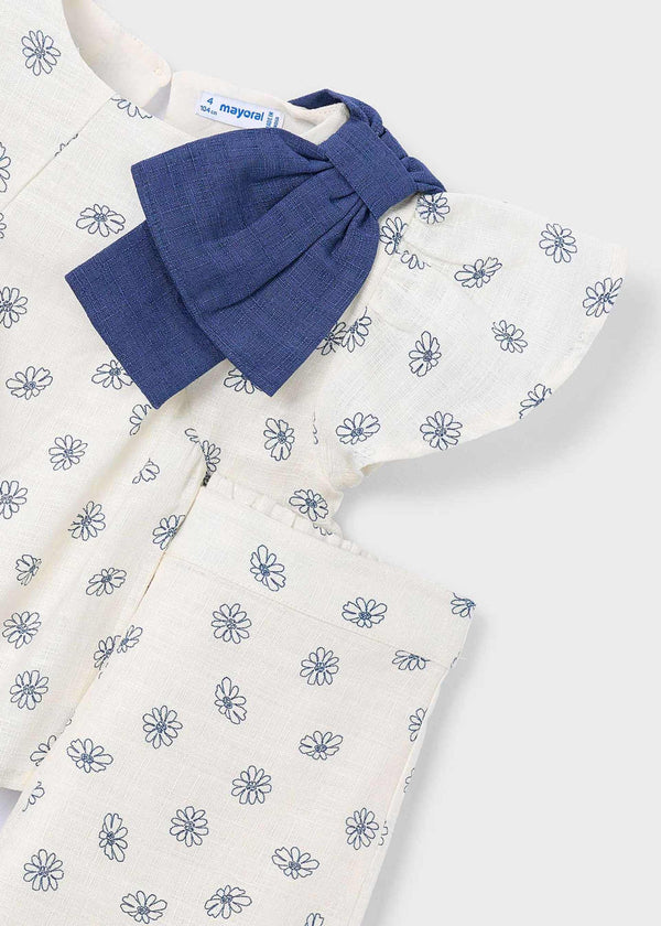 Completo pantalone e top stampato bambina