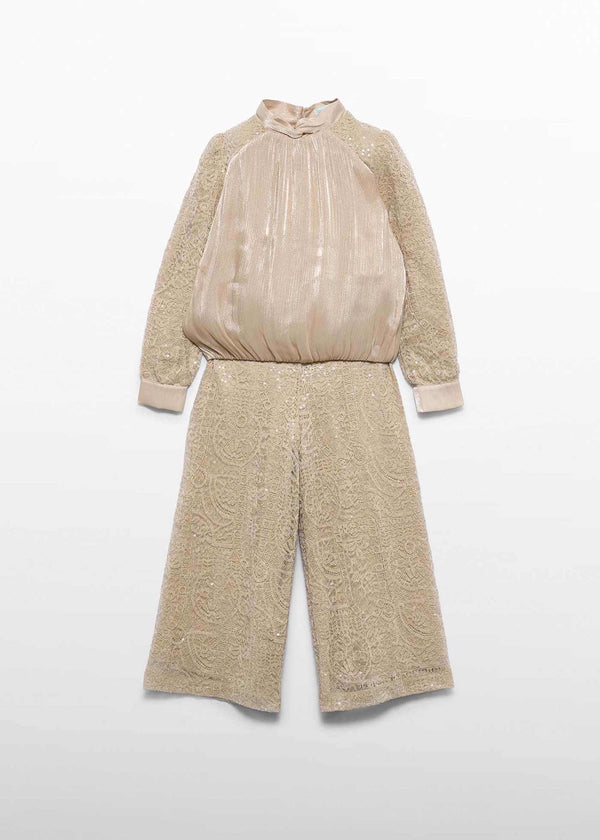Completo Pantalone Glitter Bambina - Marzapane