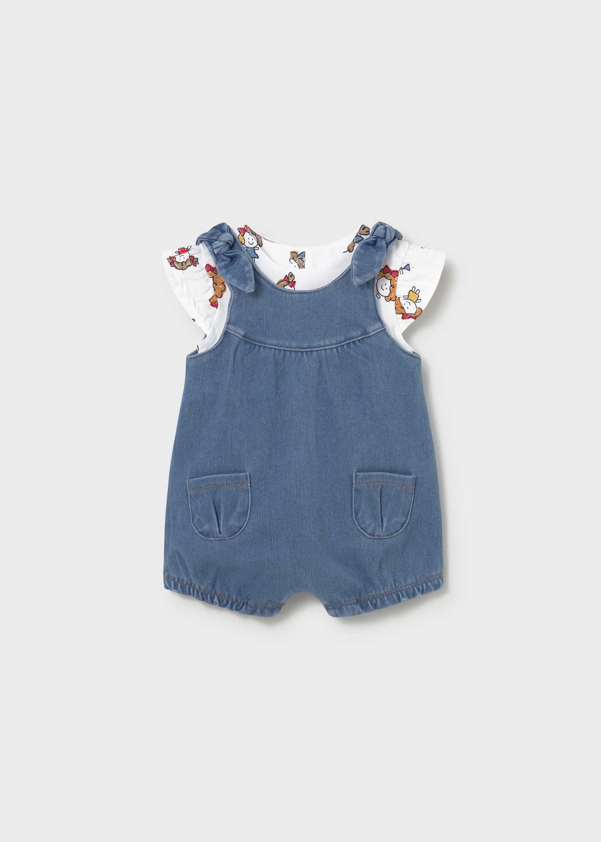 Completo salopette e maglietta neonata - Jeans