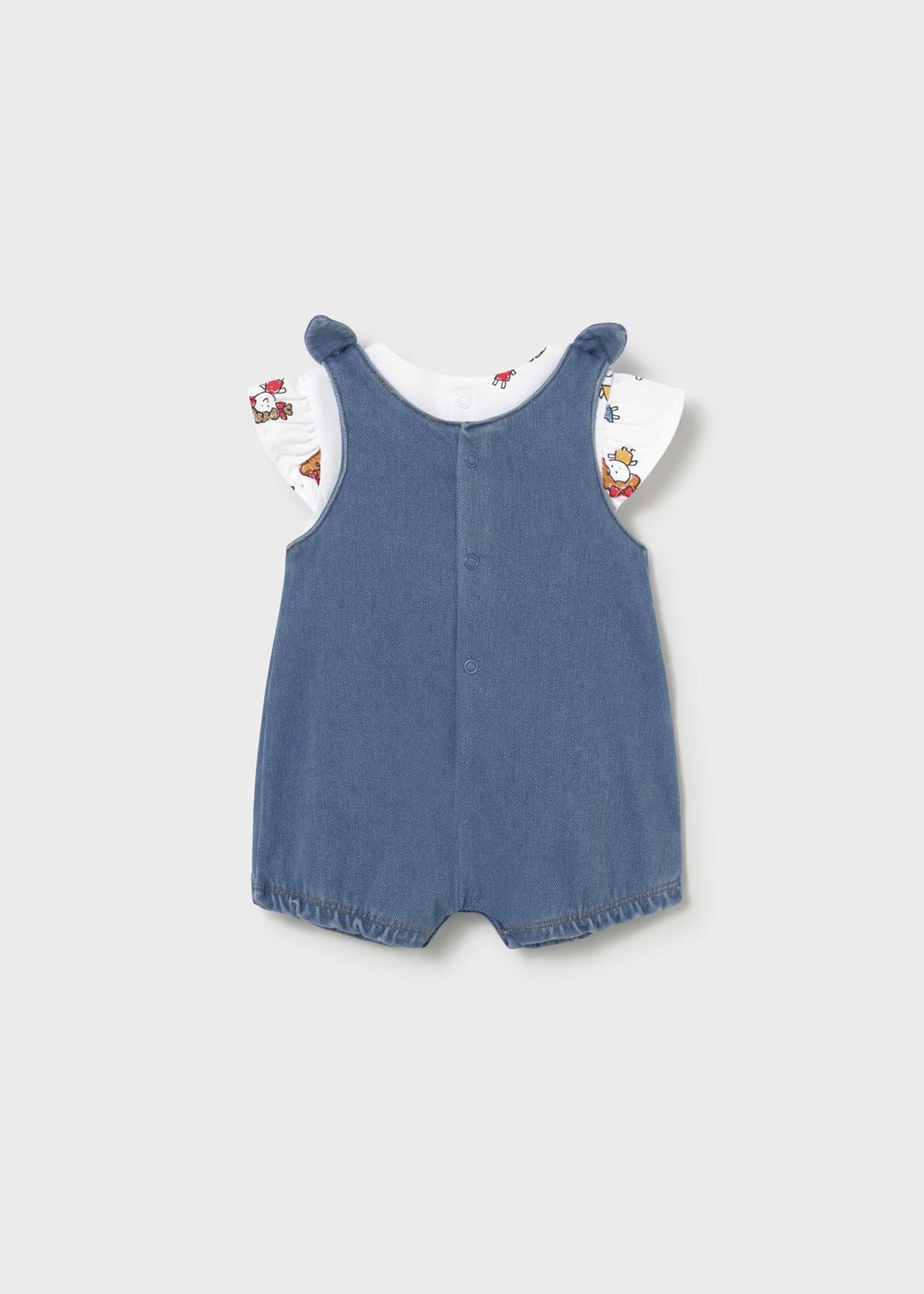 Completo salopette e maglietta neonata - Jeans