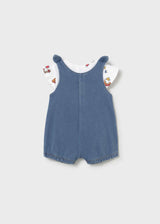 Completo salopette e maglietta neonata - Jeans