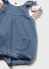 Completo salopette e maglietta neonata - Jeans