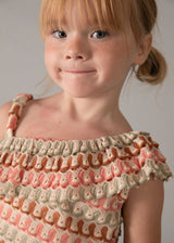 Completo shorts e top asimmetrico bambina