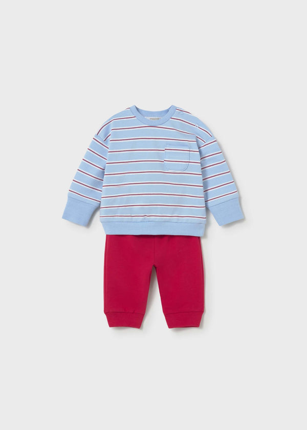 Completo tuta manica lunga 4 pezzi neonato - Rosso