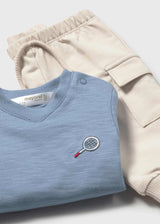 Completo tuta manica lunga 4 pezzi neonato - Rosso
