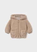 Felpa teddy con orecchie neonata - Mandorla