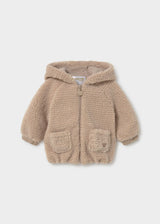 Felpa teddy con orecchie neonata - Mandorla