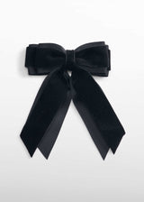 Fermaglio Velluto Bambina - Nero