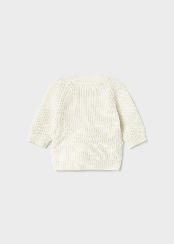 Giacca modello cardigan neonato - Ceramica