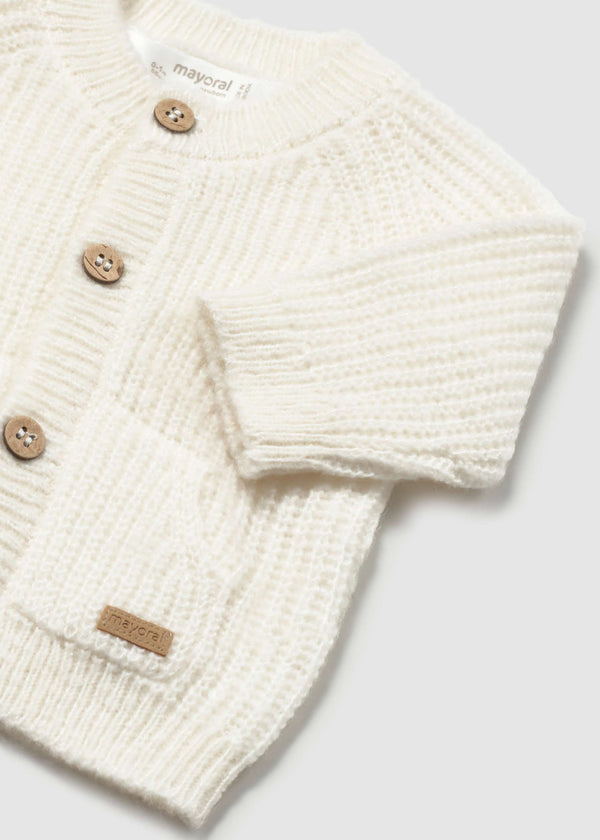 Giacca modello cardigan neonato - Ceramica