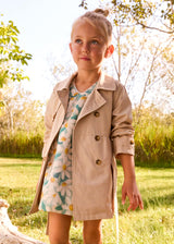 Giacca modello trench con cinta bambina