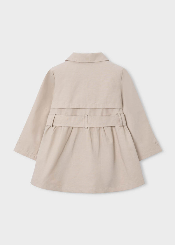 Giacca modello trench con cinta bambina
