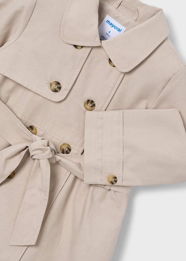 Giacca modello trench con cinta bambina