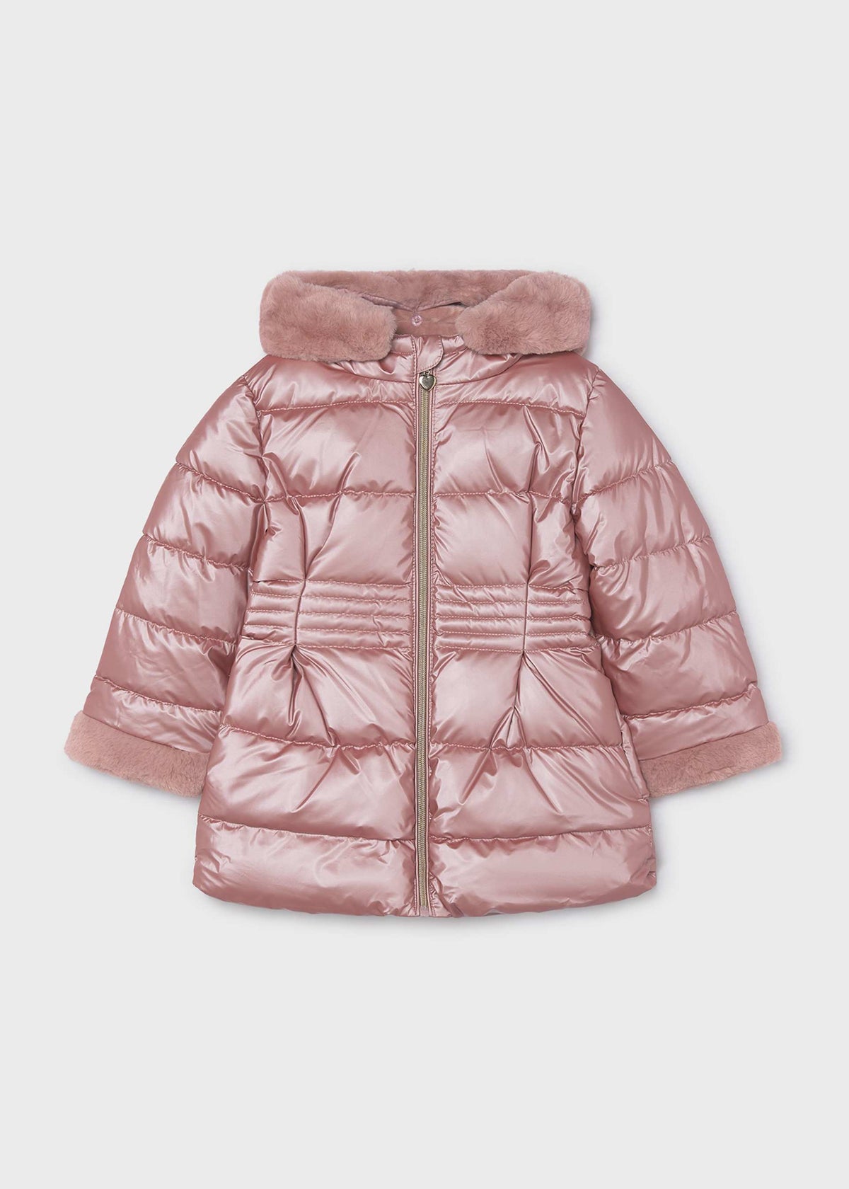 Giaccone metallizzato pellicciotto bambina - Quarzo