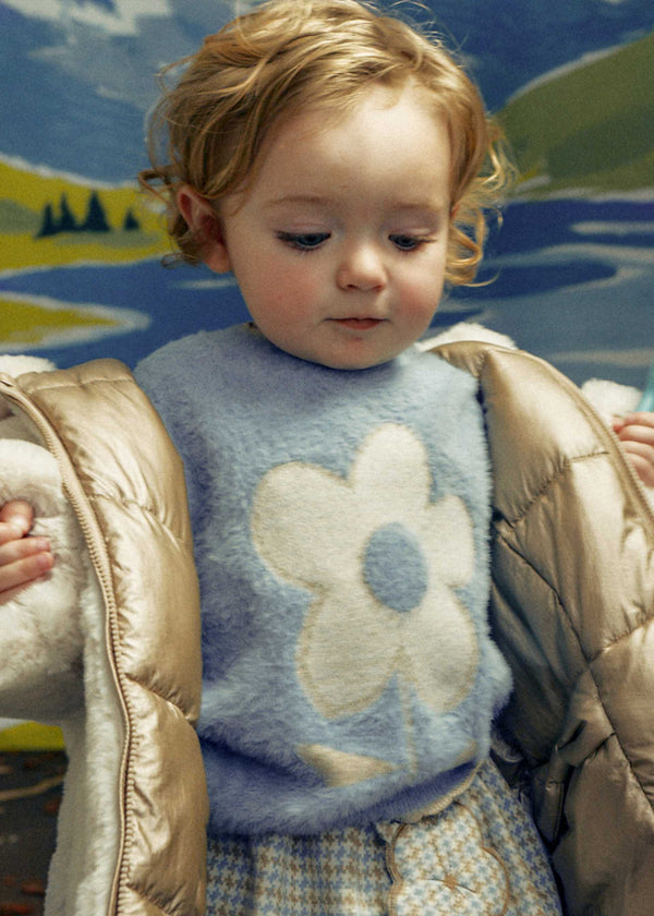Giaccone reversibile teddy neonata - Bronzo