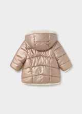 Giaccone reversibile teddy neonata - Bronzo