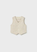 Gilet elegante in lino neonato