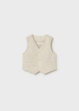 Gilet elegante in lino neonato