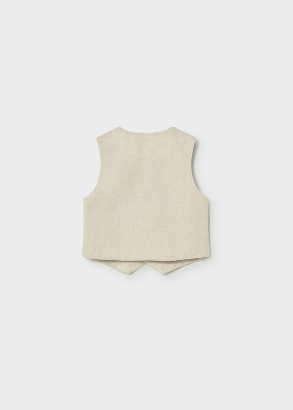 Gilet elegante in lino neonato