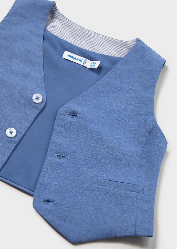 Gilet elegante in lino neonato
