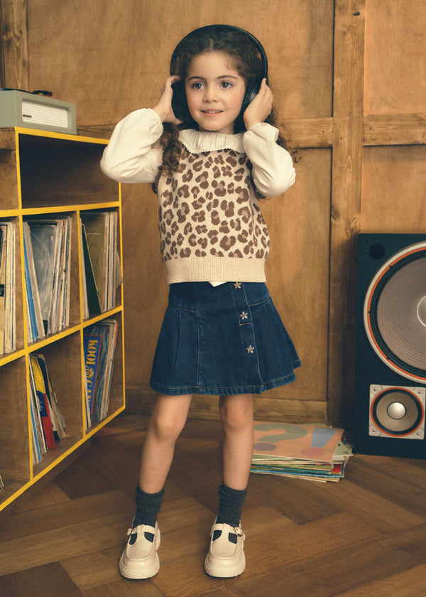 Gonna jeans bambina - Scuro