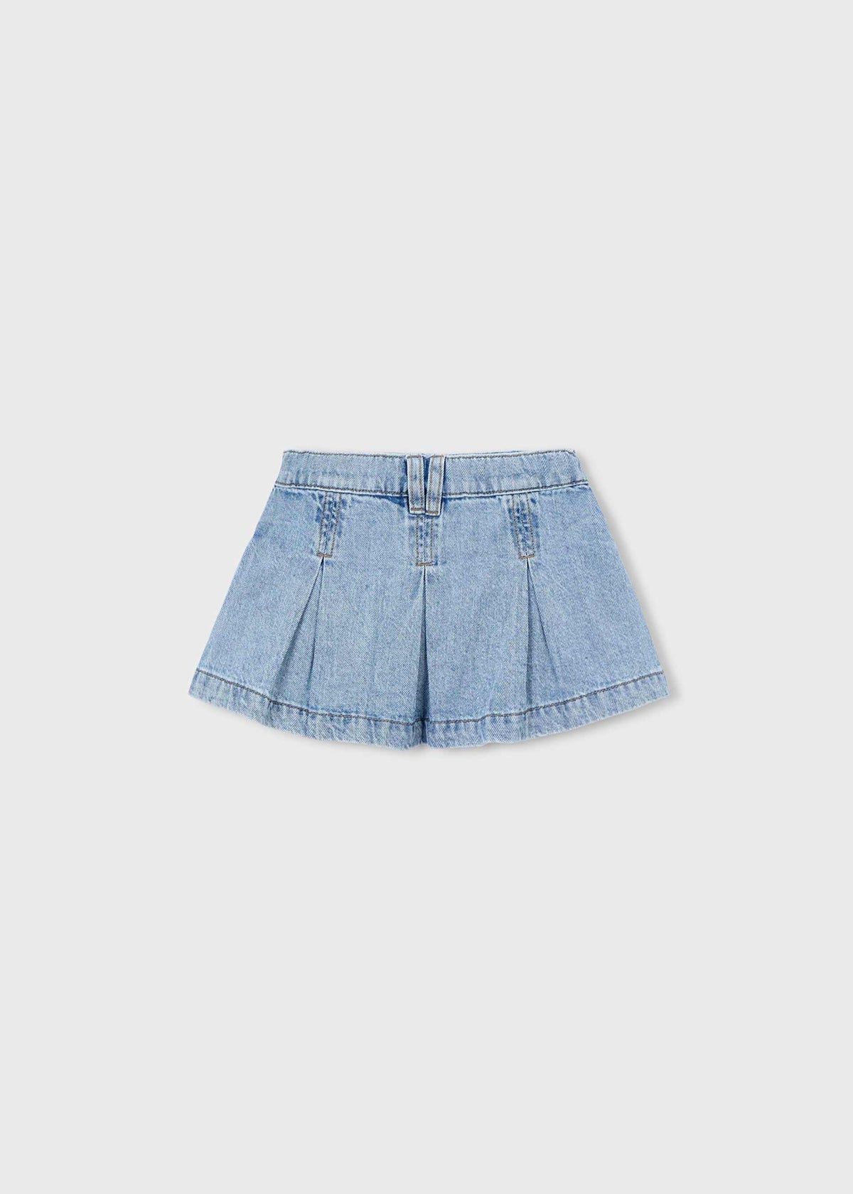 Gonna jeans con pieghe bambina