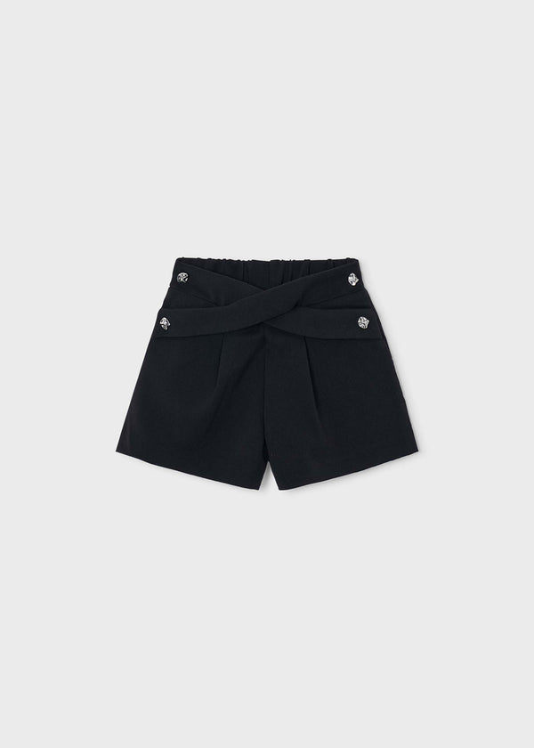 Gonna pantalone pinces bambina - Nero