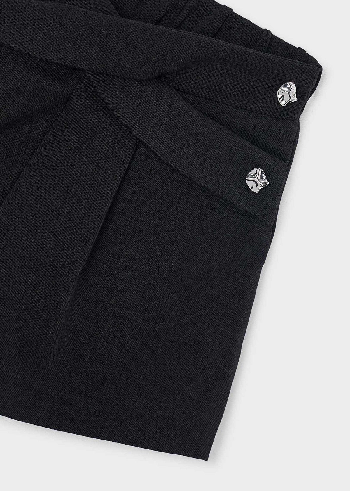 Gonna pantalone pinces bambina - Nero