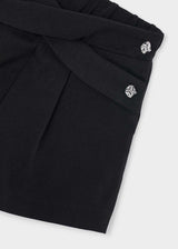 Gonna pantalone pinces bambina - Nero