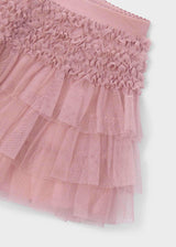 Gonna tulle volant bambina - Quarzo