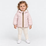 Giubbotto Jack Warm Double reversibile per neonata - Rosa/Bianco