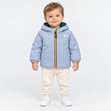 Giubbotto Jack Warm Double per neonato - Celeste/Verde scuro