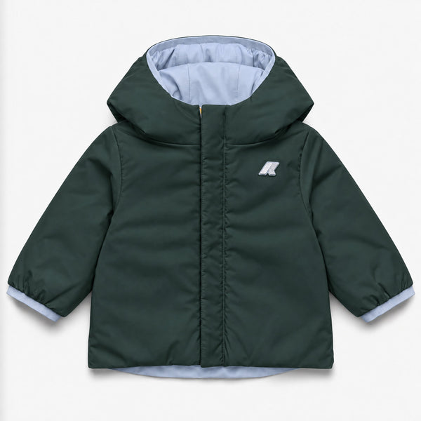Giubbotto Jack Warm Double per neonato - Celeste/Verde scuro
