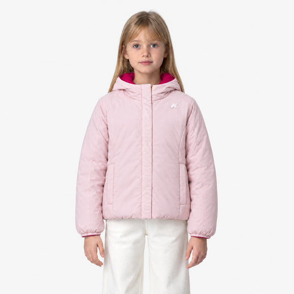 Giubbotto Lily Warm Double reversibile per bambina - Fucsia