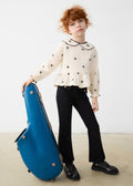 Leggings a zampa bambina - Nero