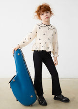 Leggings a zampa bambina - Nero