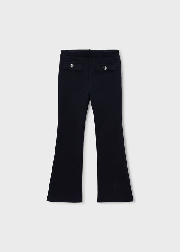 Leggings a zampa bambina - Nero