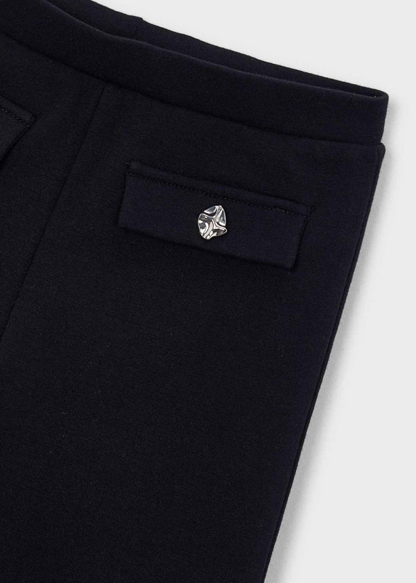 Leggings a zampa bambina - Nero