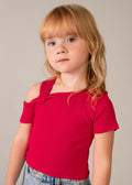 Maglietta asimmetrica bambina