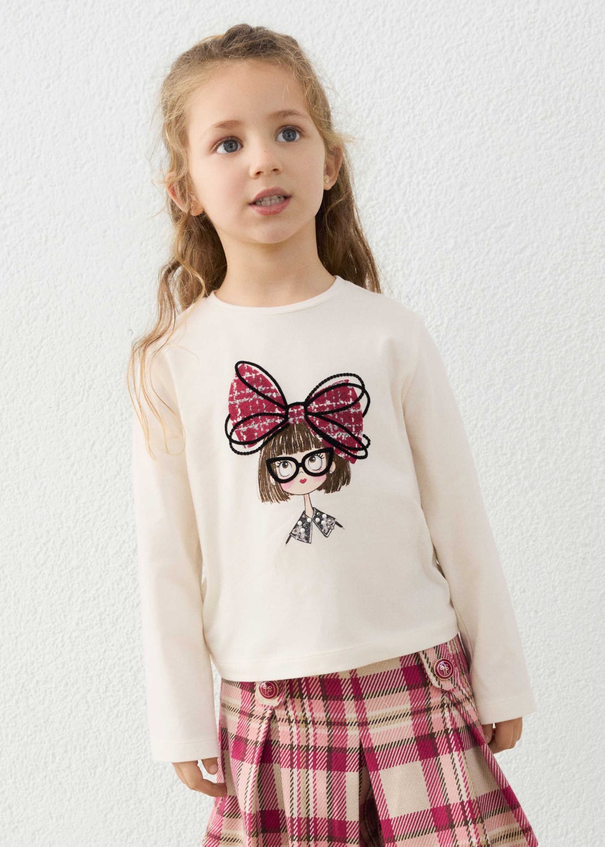 Maglietta bambola con fiocco bambina - Rosso