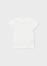 Maglietta basic fiore bambina