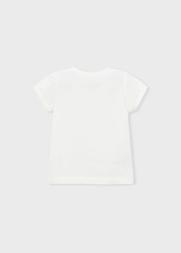 Maglietta basic fiore bambina
