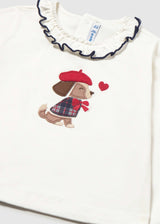 Maglietta cagnolino bimba - Rosso