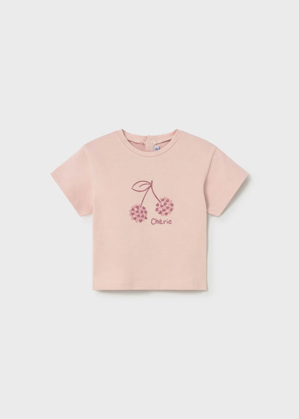 Maglietta ciliegia basic neonata