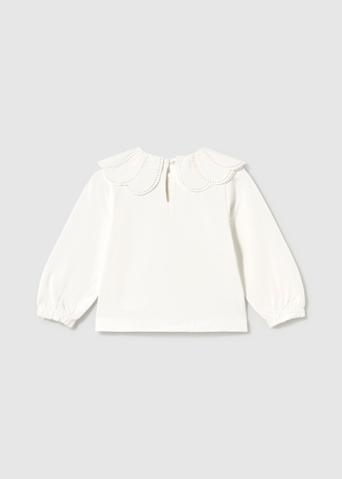 Maglietta collo bimba - Panna