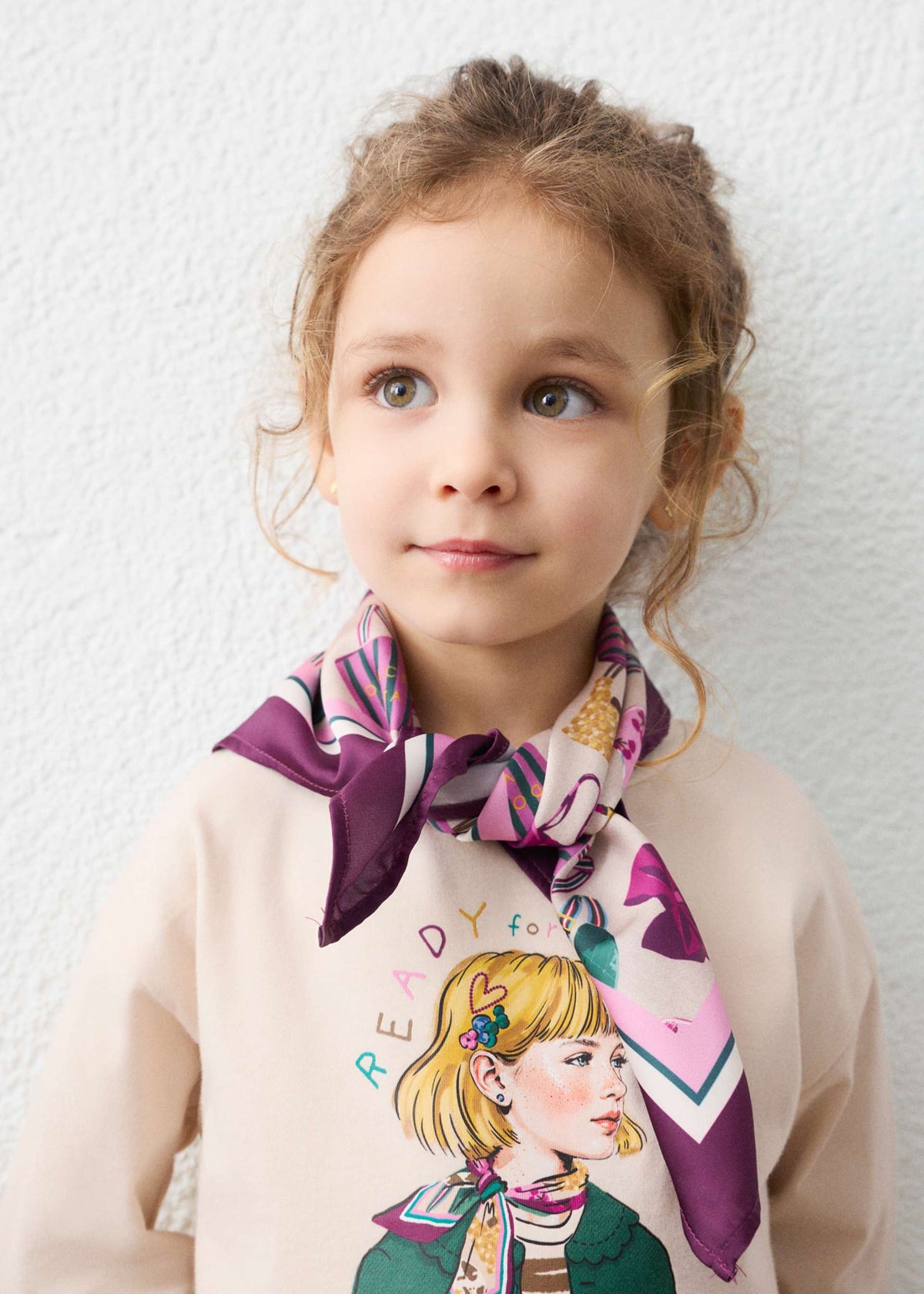 Maglietta con foulard bambina - Tofu